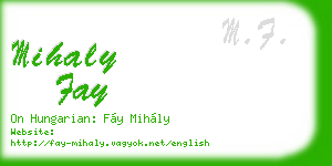 mihaly fay business card
