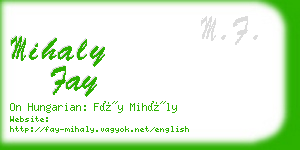 mihaly fay business card